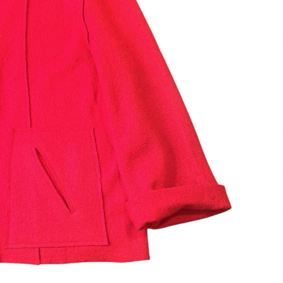 Coldwater Creek Wool Blend Button Front Cardigan Blazer Red Size XL - Picture 9 of 12